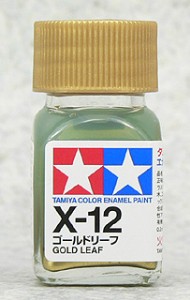 TAMIYA 琺瑯系油性漆 10ml 亮光金箔色 X-1